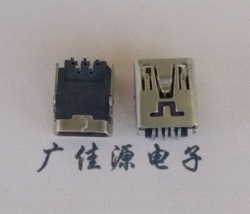 清溪镇MINI USB前两脚插座 90度卧式 端子DIP针脚定义