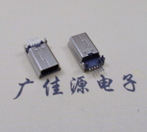 清溪镇MINI USB公头 5pin端子贴板带柱 10.7mm体长