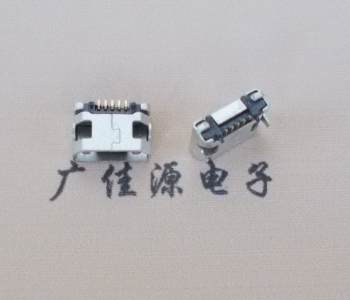 清溪镇迈克小型 USB连接器 平口5p插座 有柱带焊盘