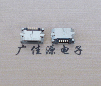 清溪镇Micro USB平口全贴板 鱼叉脚5.0长带定位柱加焊盘