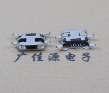 清溪镇MICRO USB 5PIN接口 沉板1.6MM 四脚插板无导位