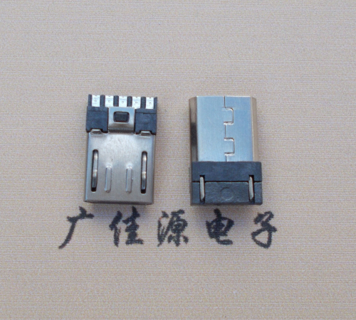 清溪镇Micro USB 公头焊线短体10.5mm胶芯3.0前五后五