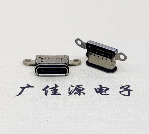清溪镇USB 3.1C口.TYPE-C16P防水双排贴插座带螺丝孔
